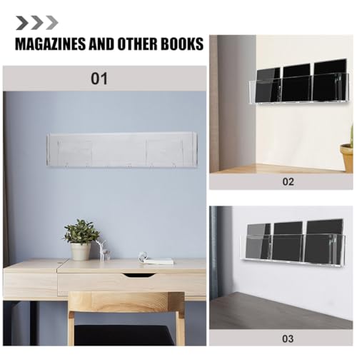 Support vinyle mural acrylique blanc TOYANDONA pour optimiser le rangement de la maison - 8