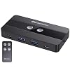 Cable Matters USB C Switch for 2 Computers, Share 2 USB-A and 2 USBC Peripherals (Keyboard, Mouse, Printer, SSD)-(No Video, No Host Charging)-10Gbps Data Transfer, Remote Control, Data Only