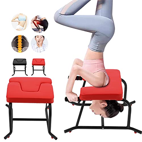 Yoga-Headstand-Hocker, Bench Yoga-Stuhl für Familie und Fitnessstudio, für Yoga-Übungen und Körperheben, Edelstahl + PU, 62 x 48 x 36 cm - Image 3