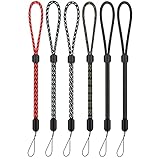 Hand Wrist Strap Lanyard, Hukado 6 Pack 9.5 inch Adjustable Nylon Wristlet Straps Keychain String for Cell Phone Case Holder, Camera, Key, GoPro, USB Drive, Ski Glove, ID Name Tag Badge (Multi-Color)