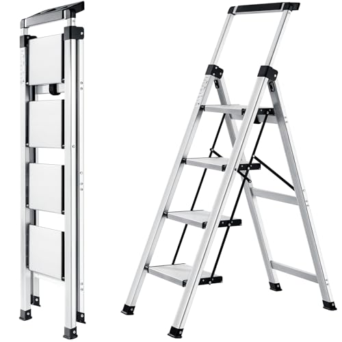 XinSunho Escalera 4 Peldaños Aluminio