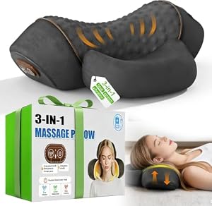 3-In-1 Verbessertes Wiederaufladbares Massagegerät Nacken (Dunkelgrau)
