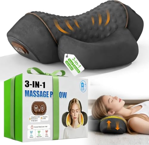 3-In-1 Verbessertes Wiederaufladbares Massagegerät Nacken (Dunkelgrau)