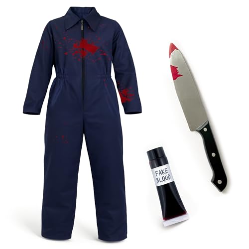 Navy Overall Boiler Suit Jumpsuit for Kids Boys Girls Childrens L Ages 10-12 Years Halloween Fancy Dress Costume Outfit