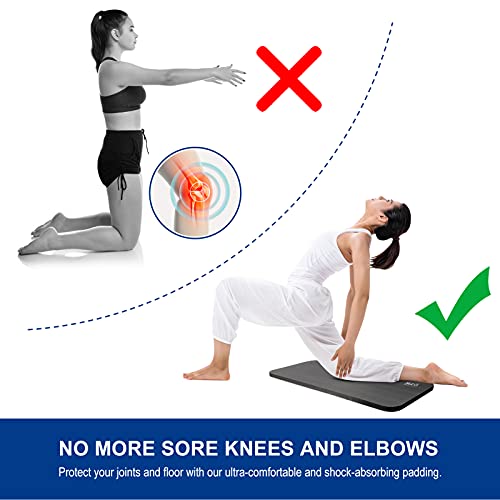 Mro Yoga Knee Pad Cushion –Premium Exercise Knee Pad - Eliminate Pain During Home Workout - Extra Padding & Support For Knees, Wrists, Elbows -Complements Your Yoga Mat 24''X10''X0.6'' #TOP6