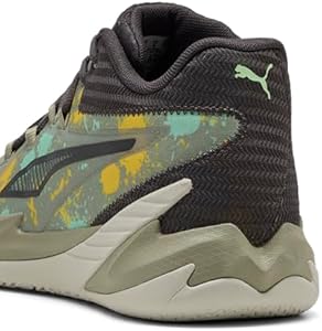PUMA Tênis de basquete masculino Dagger, Lux Army-Fresh Mint, 38