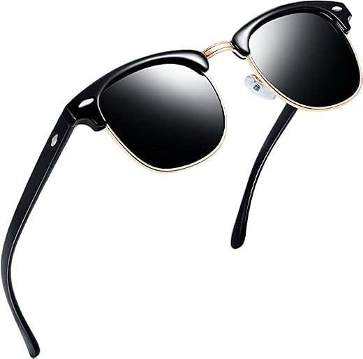 Eymen I Rimless Clubmaster HD Sunglasses for Men Women Driving Sun glasses 100% UV Blocking