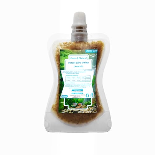 JADINGSFARM Brine Shrimp Fish Food, Ready to Use Aquarium Fish Food, Non-Living Instant Food for...