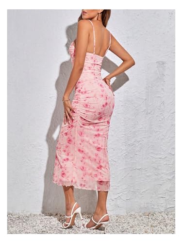 Image of GORGLITTER Women's Floral Spring Summer Wedding Guest Dress Bridal Shower Cocktail Tea Party Beach Midi Sun Dress 2026