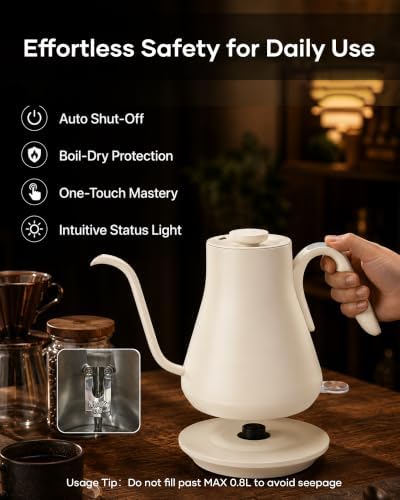 Cocinare Gooseneck Electric Kettle 0.8L thumbnail 7