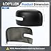 LOIYLLEN Driver & Passenger Side Mirror Cover Replacement for Jeep Renegade 2015 2016 2017 2018 2019 - Left & Right Side Mirror Covers, Rear View Mirror Cap Accessories Textured, With Lamp