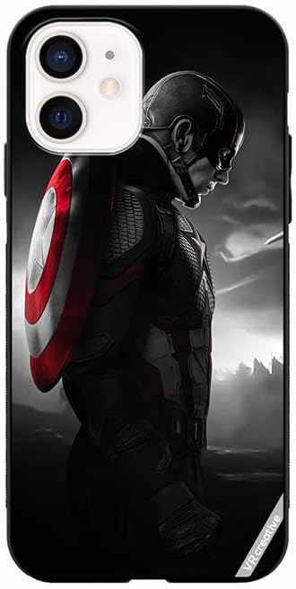 VR Creative Protective Case Cover For Apple Iphone 12 Captain America Design Multicolour NR010988