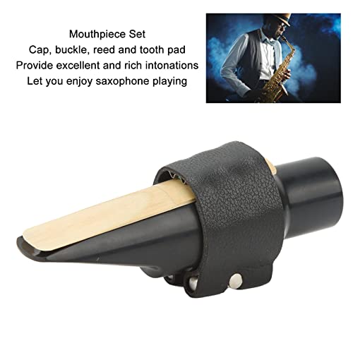 Saxophone Mouthpiece Set, Smoothly Portable High Strength Abs Precise Size Saxophone Tooth Pad For Performance #TOP3