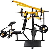 French Fitness FL100 Freeweight Leverage Gym System | Multi-Station Workout Machine for Chest, Back, Shoulders, Legs & More with Adjustable Seats, Preacher Curl & Leg Developer Attachments