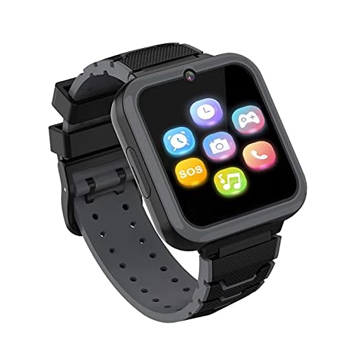 Smartwatch-telefon för pojkar flickor med HD-pekskärm, smartklocka för barn med spel musikspelare tvåvägssamtal SOS ficklampa miniräknare inspelare väckarklocka, födelsedagspresenter för 3-12 år (svart)