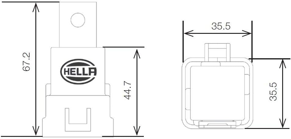 HELLA 933332207 24V, 5 Pin, Mini ISO Relay with Weatherproof Cover