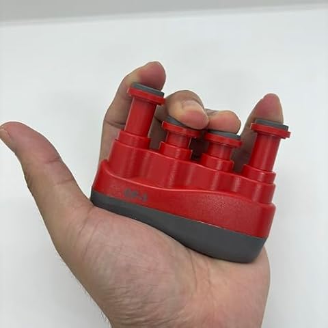 Guitar Finger Strengthener - Improve Your Finger Power, Flexibility, and Span for Playing String Instruments1 (Red) Cover