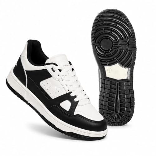 Image of HAUX Stylish Casual Mid Top Sneaker and Trendy Shoes with Laces for Men & Boys, Perfect, College, Parties and Outings, Lightweight, Comfortable, and Durable for All-Day Use, Cushioned Sole for Walking and Outdoor Styling