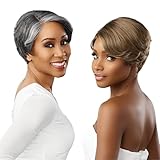 Sensationnel Dashly Lace Saltandpepper Wig - Sp Unit 7 Hand Tied Laceparting Ear to Ear Synthetic (BEIGEBLONDE)