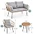 YITAHOME 4 Pieces Patio Furniture Set, Wicker Balcony Bistro Set, Outdoor All-Weather Rattan Conversation Set with Loveseat Chairs Table Soft Cushions for Backyard, Pool, Deck, Garden - Grey