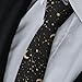 WOAIDY Men's Novelty Galaxy Moon Necktie, Business Tie for Weddings Parties, Father's Day Gift for Dad Husband