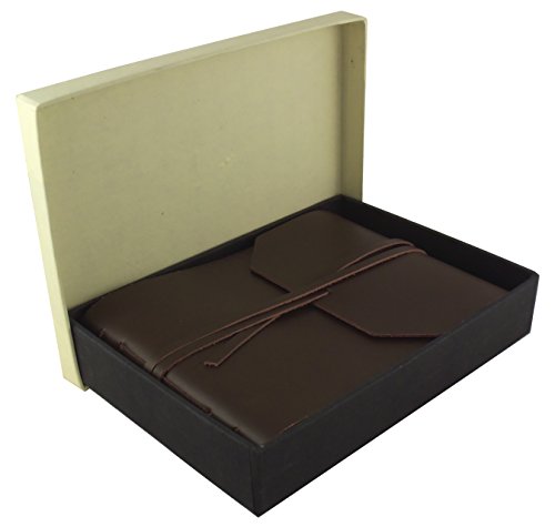 Rustic Genuine Leather Photo Album With Gift Box - Scrapbook Style Pages - Holds 100 4X6 Or 5X7 Photos - Photo Book 6X8 #TOP2