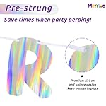 Iridescent Older Wiser Hotter Banner, Pre-Strung Funny Birthday Decorations for Women Gift, Cute Party Sign for 30th 40th 50th 60th 70th 80th Photobooth Backdrop - Image 4