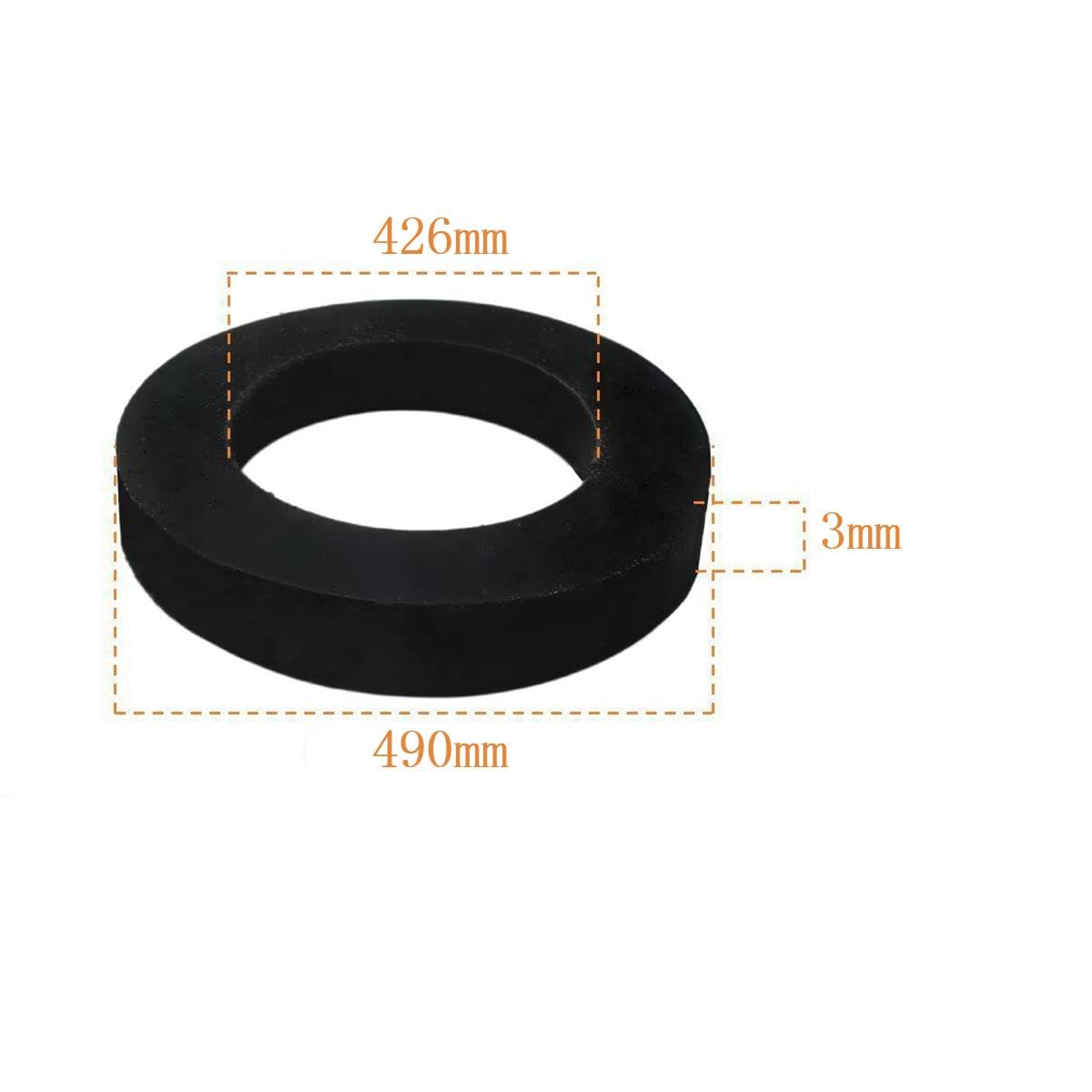 1 x podkładka płaska EPDM z uszczelką, 426 x 490 x 3 mm