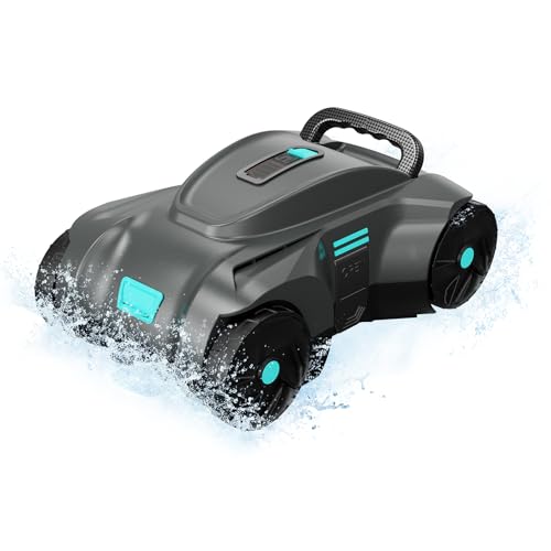 VINGLI Automatic Pool Cleaner Cordless, Robotic Pool Vacuum for In-Ground & Above Ground Pools, 1076 Sq.Ft Coverage with 2.5H Fast Charge, Self-Docking