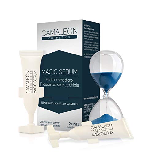 Camaleon Cosmetics - Magic Serum - Efecto Tensor inmediato - Elimina bolsas y ojeras - Incoloro - Vegano - 2 Unidades, 4ml Cover