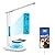 wanjiaone Multifunctional LED Desk Lamp with Wireless Charger,USB Charging Port,Clock,Phone Holder,Desk Lamps for Home Office,Eye-Caring Reading Lamp,Study Lamp for Boys,Girls,Teens,White