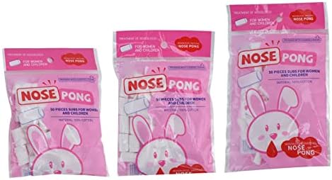 Cryfokt Nose Bleed Stopper, 3 Bags Quick Seal Nosebleed Plugs, Soft Skin Friendly Nasal Cease Blood Stopper Quickly Stop Bleeding Rolled Cotton Ball for Kids Home Ourdoor Sports