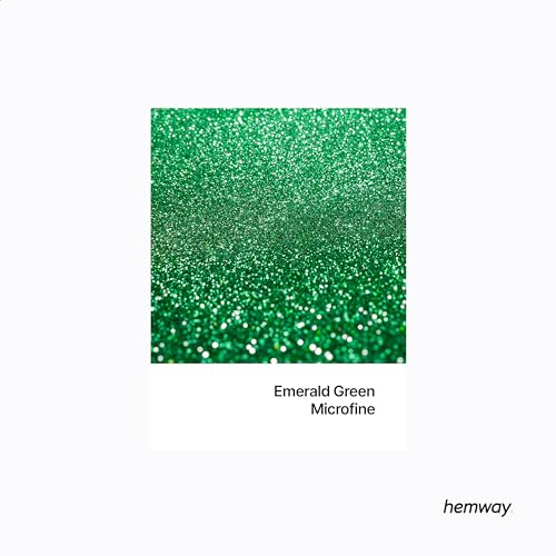 Hemway Premium Ultra Sparkle Glitter Multi Purpose Metallic Flake for Arts Crafts Nails Cosmetics Resin Festival Face Hair - Emerald Green - Microfine (1/256" 0.004" 0.1mm) 100g / 3.5oz - Thumbnail 2