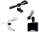 HOBITEQ Mini Type-C Fan Combo Pack of 2 Pcs. High Speed Type C Fan for All Type C Android Mobiles Smartphones & Type c Devices, Multi-colour (Pack of 2) gallery image