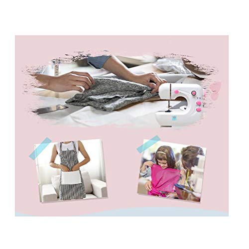 Mini machine à coudre multifonction blanche pour tissu et couture main - 5
