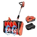 VOLTASK 24V Cordless Snow Shovel, 12.8-Inch Cordless Snow Blower, 4-Ah Battery Snow Blower with Directional Plate & Adjustable Front Handle (Battery & Quick Charger Included)