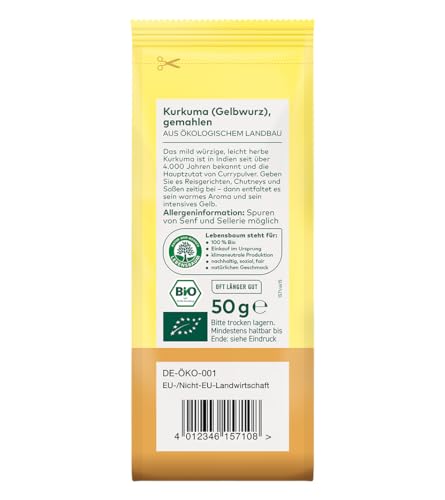 Lebensbaum Bio Kurkuma, gemahlen, 50 g