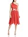 Produktbild Astrapahl Damen Cocktail Kleid One Shoulder, Knielang, Einfarbig, Gr. 46, Rosa (Koralle)