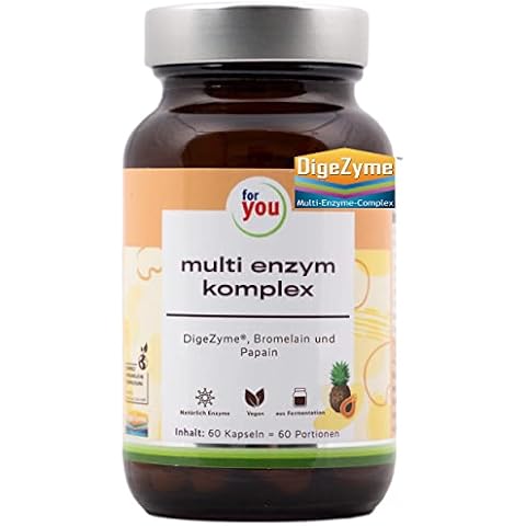 multi enzym komplex | Multienzym von DigeZyme® mit den Enzymen Alpha-Amylase, Neutrale Protease, Cellulase, Lactase und Lipase hergestellt durch Fermentation + Enzymen Bromelain & Papain Cover