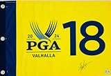 HIDEKI MATSUYAMA SIGNED 2024 PGA CHAMPIONSHIP GOLF PIN FLAG VALHALLA U.S. OPEN AUTOGRAPH BAS J95