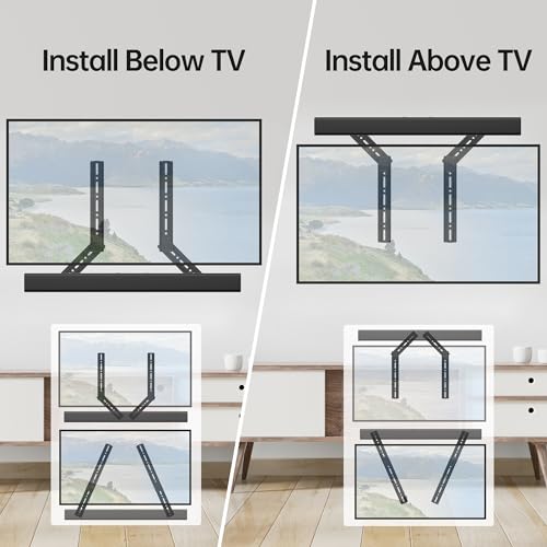 Usx Mount XAS005 Soundbar Mount, Flexible Sound Bar Tv Mount For Mounting Above Or Under Tv thumb #5