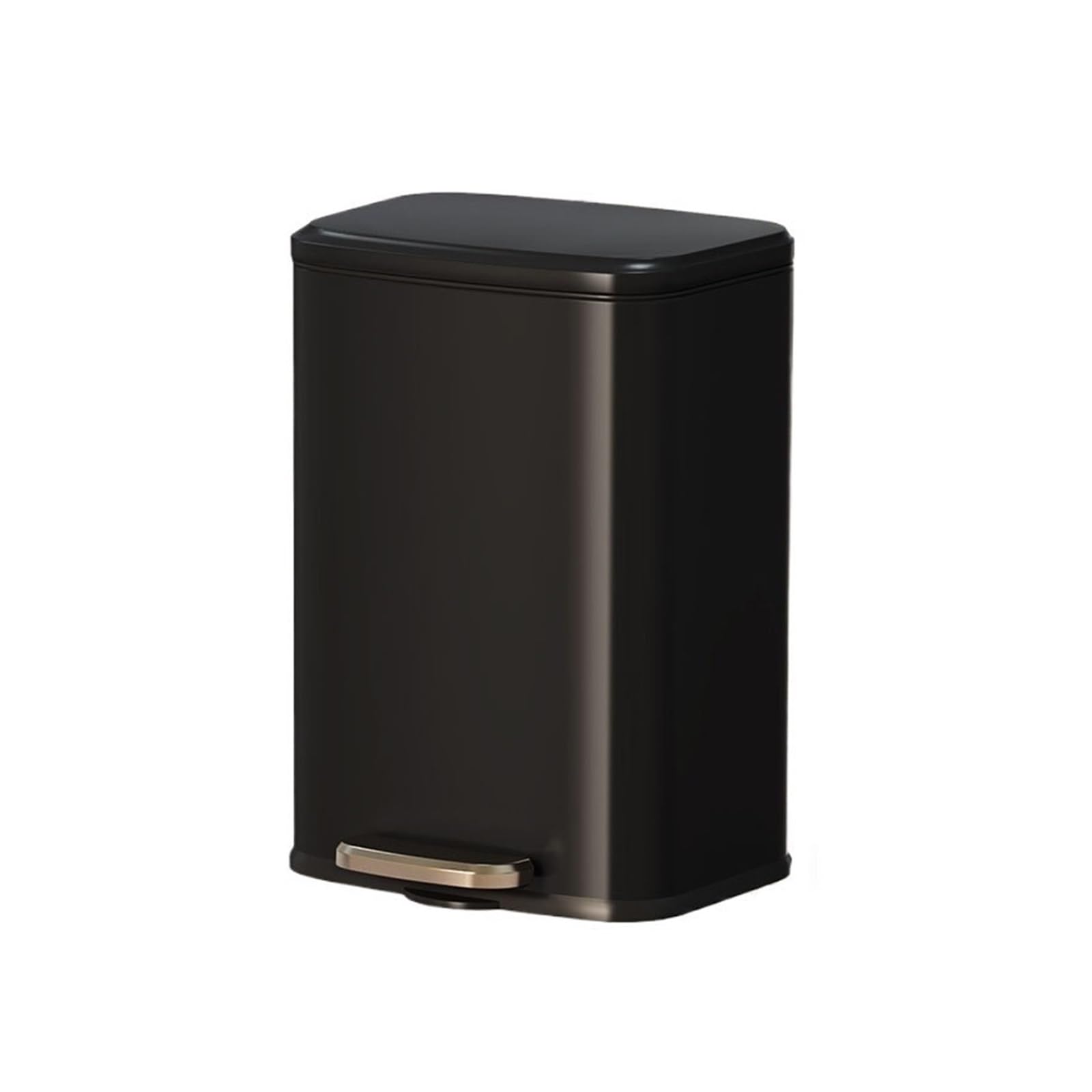 Cubo de basura y residuos para interiores de cocin Contenedores De Basura Con Pedal for Baños Y Oficinas bote de basura(Negro)