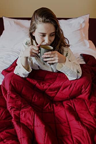 CMFRT Weighted Blanket - | Fits Queen-Sized Bed Top (60”x80” – 20 lb) | Get Quality Rest | 100% Soft Breathable Cotton | (Perfect for 180 lb individual)