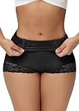 SHAPSHE Faja Shapewear for Women Tummy Control Shorts Belly Button Plug Post Tummy Tuck Control Top Underwear Butt Lifting Panties Fajas Colombianas Reductoras y Moldeadoras Black XL