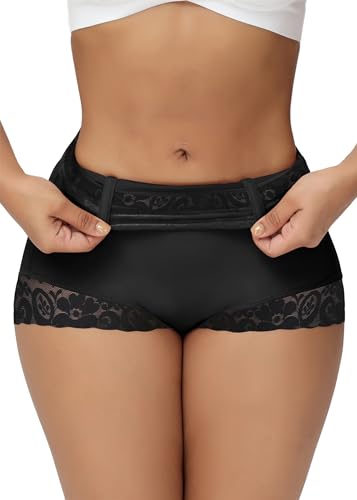 Image of SHAPSHE High-Waisted Shapewear Panties, Tummy Control & Butt Shaping | Double-Layer Compression | 4 Flexible Waist Stays | Silicone Waist & Leg Grips | Unpadded Butt Contour | Lace-Trimmed Legs