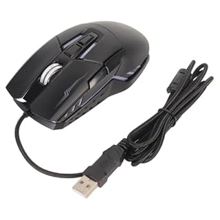 GOWENIC Mouse da Gioco Cablato Design Ergonomico 4 DPI Regolabili Luce LED per Amanti dei Giochi per Computer Materiale ABS (BLACK)