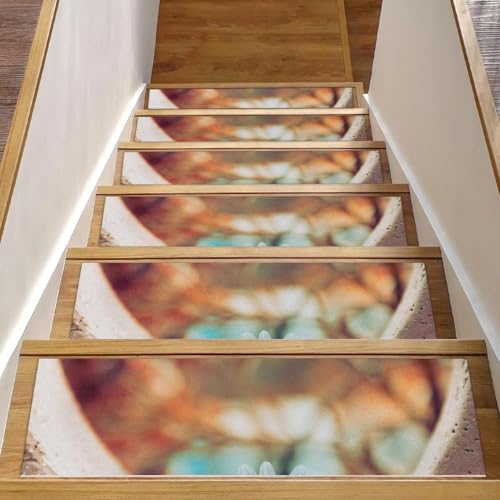 Alfombra para escalones antideslizante protector reutilizable de madera interior 8x30 2