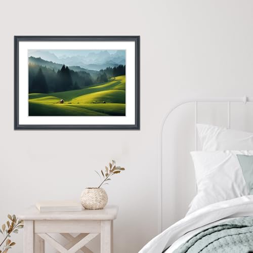 Cadre photo noir 55,9 x 76,2 cm bois massif évite bords cornés affiche - 8