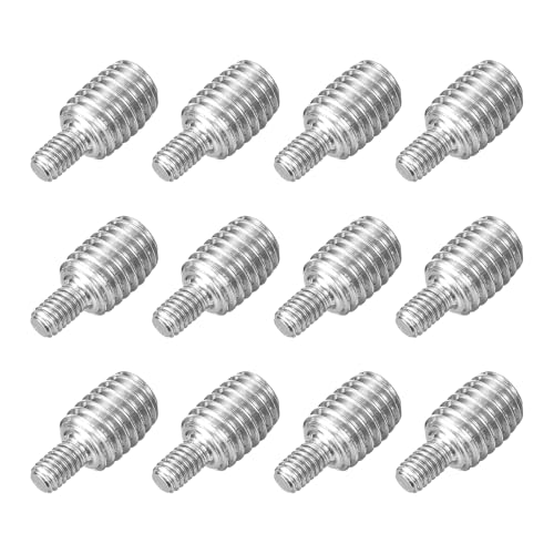 sourcing map Bullone a vite filettata a doppia estremità da M4 x 6 mm a M8 x 10 mm, 12 pezzi in acciaio inossidabile 304, adattatore per riduttore di filettature per mobili e macchinari