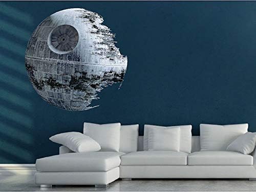 Space Bedroom Wall Mural - Death Star Wall Decal Mural Dorm Decor Wall Stickers Kids Room Nursery or Bedroom Apartment Removable Art, a89